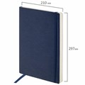 Ежедневник недатированный БОЛЬШОЙ ФОРМАТ 210х297 мм А4, BRAUBERG "Metropolis Ultra", 160 л., синий,113283 113283