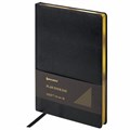 Ежедневник недатированный БОЛЬШОЙ ФОРМАТ 210х297 мм, А4, BRAUBERG "Iguana", под кожу, 160 л., черный,114452 114452