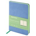 Ежедневник недатированный МАЛЫЙ 100х150 мм А6 BRAUBERG "Metropolis Mix", под кожу, 136 л., голубой, 113307 113307