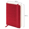 Ежедневник недатированный МАЛЫЙ 100х150 мм А6 BRAUBERG "Metropolis Ultra", под кожу, 160 л., красный, 113299 113299
