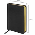 Ежедневник недатированный МАЛЫЙ ФОРМАТ А6, 100х150 мм, BRAUBERG "Iguana", кожзам, 160 л., черный, 125104 125104
