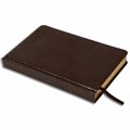 Ежедневник полудатированный А5 (138х213 мм) BRAUBERG "Alligator", под кожу, 192 л., коричневый, 124986 124986