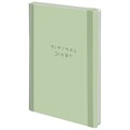 Ежедневник недатированный с резинкой А5 145х203 мм, BRAUBERG, твердый, 160 л., "Minimal", зеленый, 116303 116303