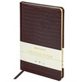 Еженедельник датированный 2025 А5 145х215 мм BRAUBERG "Comodo", под кожу, темно-коричневый, 115956 115956