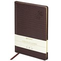 Еженедельник датированный 2025, БОЛЬШОЙ ФОРМАТ, 210х297 мм, А4, BRAUBERG "Comodo", под кожу, коричневый, 115942 115942