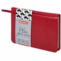 Еженедельник недатированный МАЛЫЙ ФОРМАТ 95х155 мм А6 BRAUBERG "Rainbow", под кожу, 64 л., красный, 114484 114484