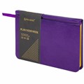 Еженедельник недатированный МАЛЫЙ ФОРМАТ 95х155 мм, А6, BRAUBERG "Iguana", под кожу, 64 л., сиреневый, 114482 114482