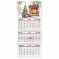 Календарь квартальный на 2025 г., 3 блока, 3 гребня, с бегунком, офсет, BRAUBERG, "Уют", 116108 116108