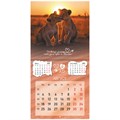 Календарь настенный перекидной на 2025 г., BRAUBERG, 12 листов, 29х29 см, "Детёныши", 116171 116171