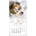 Календарь настенный перекидной на 2025 г., BRAUBERG, 12 листов, 29х29 см, "Милые котики", 116164 116164