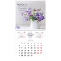 Календарь настенный перекидной на 2025 г., BRAUBERG, 12 листов, 29х29 см, "Цветы", 116167 116167