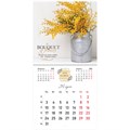 Календарь настенный перекидной на 2025 г., BRAUBERG, 12 листов, 29х29 см, "Цветы", 116167 116167