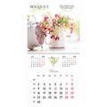 Календарь настенный перекидной на 2025 г., BRAUBERG, 12 листов, 29х29 см, "Цветы", 116167 116167