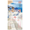 Календарь настенный перекидной на 2025 г., BRAUBERG, 12 листов, 29х29 см, "Чудеса света", 116162 116162