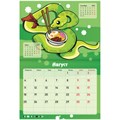 Календарь-планер настенный перекидной на 2025 г., BRAUBERG, 12 листов, 30х22 см, "История змейки", 116174 116174
