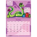 Календарь-планер настенный перекидной на 2025 г., BRAUBERG, 12 листов, 30х22 см, "История змейки", 116174 116174