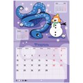 Календарь-планер настенный перекидной на 2025 г., BRAUBERG, 12 листов, 30х22 см, "История змейки", 116174 116174