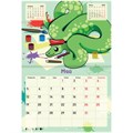 Календарь-планер настенный перекидной на 2025 г., BRAUBERG, 12 листов, 30х22 см, "История змейки", 116174 116174
