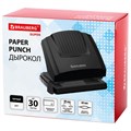 Дырокол BRAUBERG "SUPER", до 30 листов, черный, 272744 272744