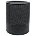 Урна-корзина металлическая для мусора 16 литров, перфорированная, черная, оцинкованная сталь, ТИТАН., 415 237369