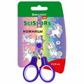 Ножницы 130 мм сиреневые, с цветной печатью "Единороги", закругленные, BRAUBERG KIDS, 238350 238350