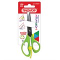 Ножницы ПИФАГОР, 130 мм, с усилителем, линейкой, зеленые, в картонной упаковке с европодвесом, 236857 236857