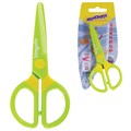 Ножницы ЮНЛАНДИЯ "МУЛЬТЯШКИ", 125 мм, с безопасными пластиковыми лезвиями, зеленые, 236983 236983