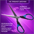 Ножницы BRAUBERG "Office-Expert" 170 мм, сине-черные, резиновые вставки, 3-х сторонняя заточка, 231561 231561
