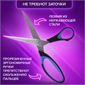 Ножницы BRAUBERG "Office-Expert" 216 мм, сине-черные, резиновые вставки, 3-х сторонняя заточка, 231563 231563