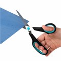 Ножницы BRAUBERG SOFT GRIP, НАБОР 3 штуки (140, 190, 230 мм), эргономичные черно-бирюзовые ручки, ВЫГОДНАЯ УПАКОВКА, 238411 238411