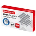 Скобы для степлера №23/8, 1000 штук, BRAUBERG, от 10 до 40 листов, 227715 227715