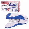 Степлер №10 BRAUBERG "JET PRO", до 12 листов, эргономичный, бело-синий, 228582 228582
