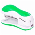 Степлер №10 BRAUBERG "JET", до 15 листов, эргономичный, бело-зеленый, 228580 228580