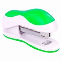 Степлер №10 BRAUBERG "JET", до 15 листов, эргономичный, бело-зеленый, 228580 228580