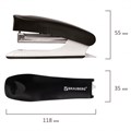 Степлер №10 BRAUBERG "METROPOLIS", до 20 листов, с антистеплером, черный, 228750 228750