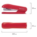 Степлер №10 BRAUBERG "SX-19", до 12 листов, с антистеплером, красный, 228589 228589