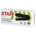 Степлер №10 STAFF "EVERYDAY", до 12 листов, с антистеплером, черный, 228735 228735