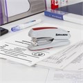 Степлер №24/6, 26/6 BRAUBERG "Extra", до 30 листов, серо-красный, 229088 229088