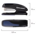 Степлер №24/6, 26/6 BRAUBERG "Extra", до 30 листов, черно-синий, 229084 229084