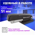 Степлер №24/6, 26/6 металлический BRAUBERG "Office", до 20 листов, черный, 228614 228614