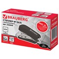 Степлер №24/6, 26/6 МИНИ BRAUBERG "Standard", до 25 листов, с антистеплером, черный, 226849 226849
