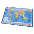 Коврик-подкладка настольный для письма (590х380 мм), с картой мира, BRAUBERG, 236777 236777
