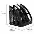Лоток вертикальный для бумаг STAFF Basic, 245х240х285 мм, 3 отделения, сетчатый сборный, 237945 237945