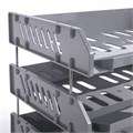 Лотки горизонтальные для бумаг, КОМПЛЕКТ 3 шт., 335х232х246 мм, серый, BRAUBERG FILE, 238108 238108