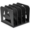Лоток-сортер для бумаг BRAUBERG GRAND OFFICE, 4 отделения, 210х210х170 мм, сборный, черный, 238113 238113