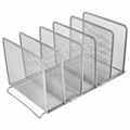 Подставка для сортировки писем и бумаг 5-ти секционная BRAUBERG "Germanium", 195х365х205 мм, серебро, 237969 237969
