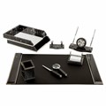 Набор настольный GALANT из мрамора, 8 предметов, черный мрамор/серебристые металлические детали, 231192 231192