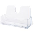 Подставка для визиток настольная BRAUBERG CLASSIC 40х100х55 мм, на 50 визиток, прозрачная, 238103 238103