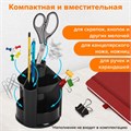 Подставка-органайзер BRAUBERG MINI, 10 отделений, вращающаяся, 107х107х130 мм, черная, 238094 238094