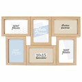 Рамка 10х15 см для 6 фото небьющаяся, багет 15 мм, МДФ, BRAUBERG "Collage", цвет мокко, 391262 391262